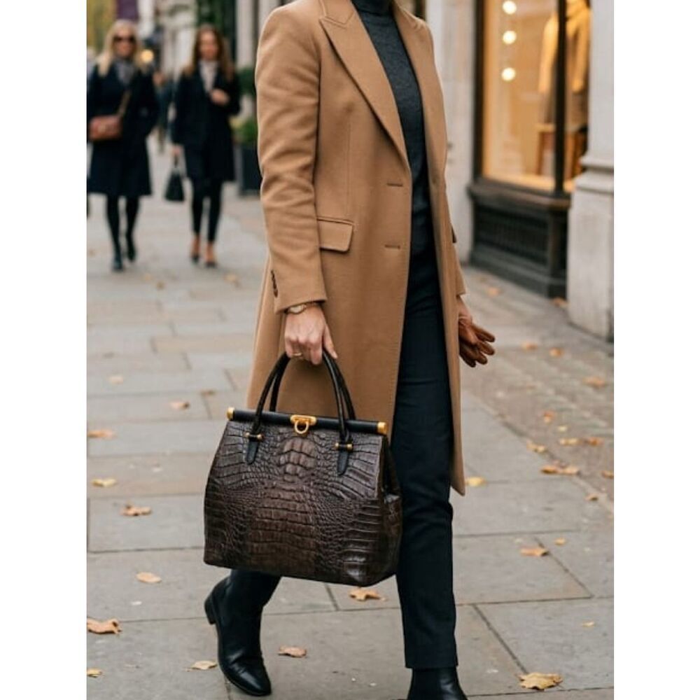 HOST PICK👜Vintage Genuine Crocodile Leather Handbag